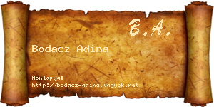 Bodacz Adina névjegykártya